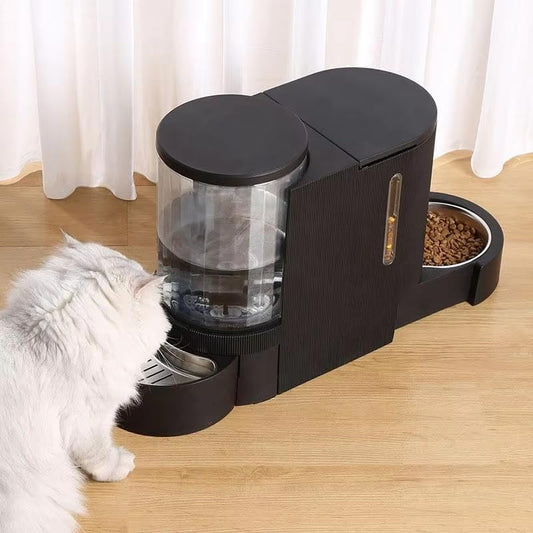 FO5 Smart 6L Automatic Pet Feeder with Camera, Cat & Dog Food Dispenser, ABS + Stainless Steel Bowl, Dual Power Supply