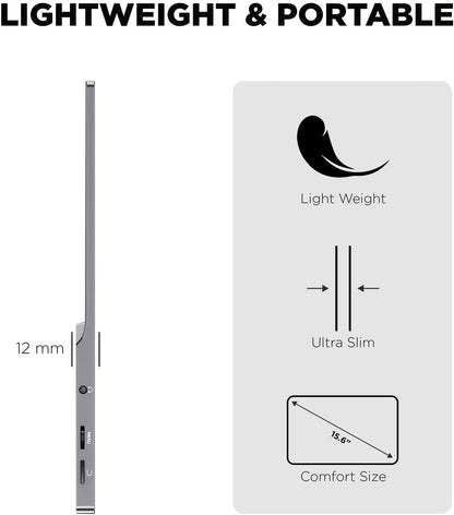 MetaDisplay Portable Monitor MD ECO 15.6" Portable Monitor for Laptop 1920x1080P FHD IPS Ultra Slim Monitor External Screen (MacOS/Windows/Linux/IOS/Android)