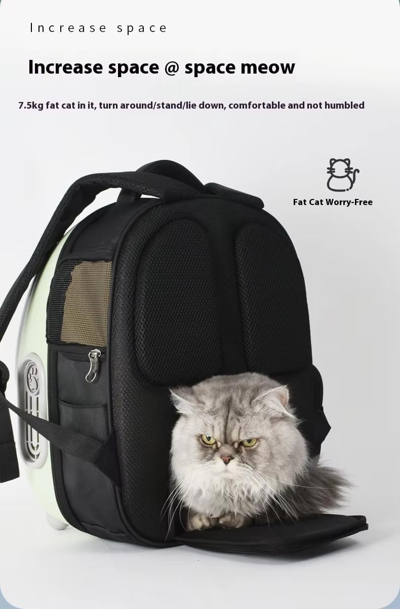 FO5 Space Capsule Pet Carrier Backpack – Transparent Bubble Cat, Dog & Small Pets Carrier, Airline Approved, Breathable Travel Backpack for Hiking, Walking & Outdoor Use