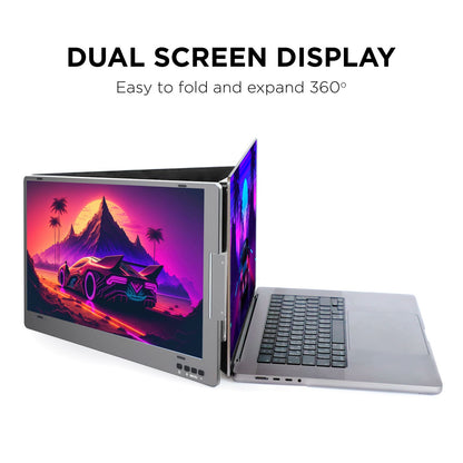 MetaDisplay MD1 Triple Portable Monitor 14inch for Laptop Screen Extender Dual Monitor Extender FHD 1080P IPS Display (macOS/Windows)